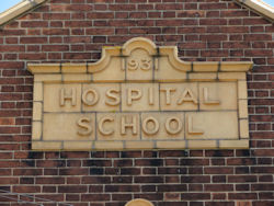 the sign for Hospital School 1931